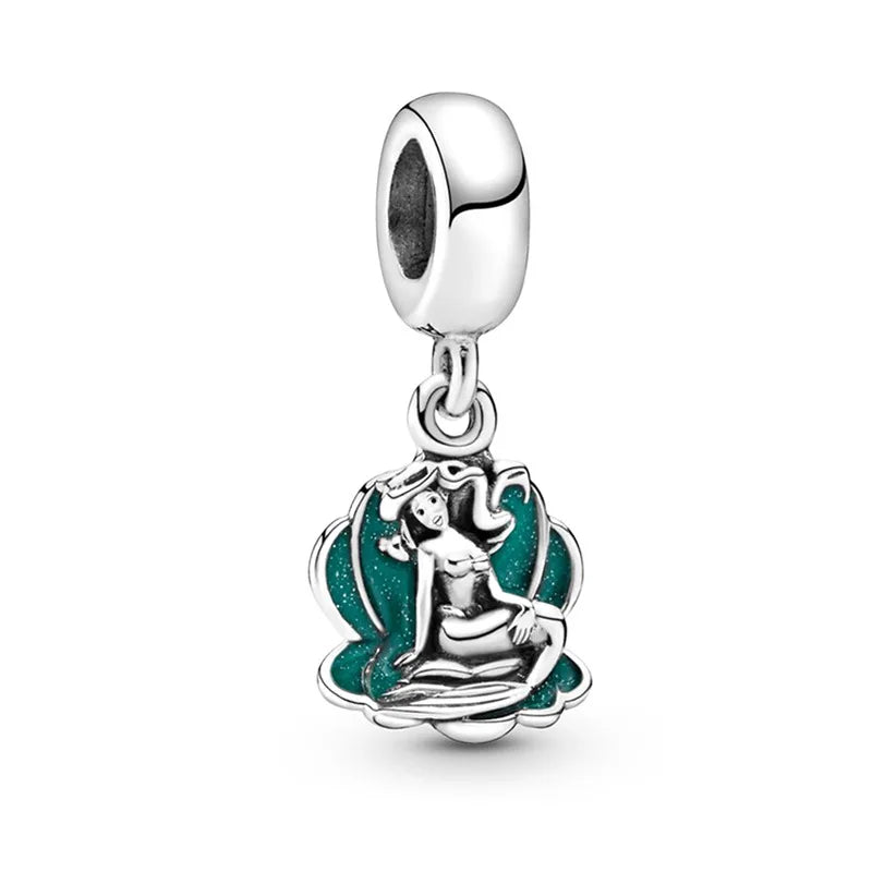 Disney Blue Enamel Ice Snow Olaf Pendant Fit