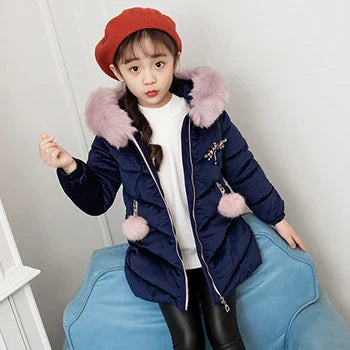Big Size Winter Girls Jackets Keep Warm Thicken