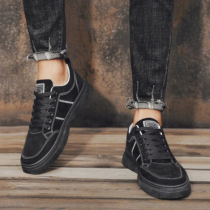 Khaki Men's Sneakers Platform Casual Shoes for Man Working Shoes Original Man Sneakers Deals Spring Anti-slip Men Flat Shoes