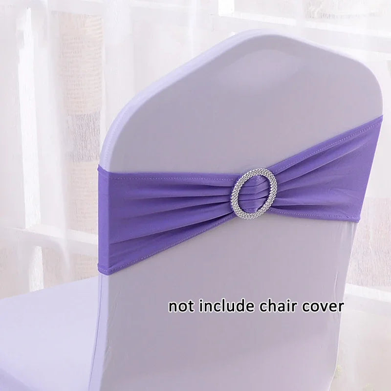 50pcs/lot Stretch Lycra Spandex Chair Covers Bands With