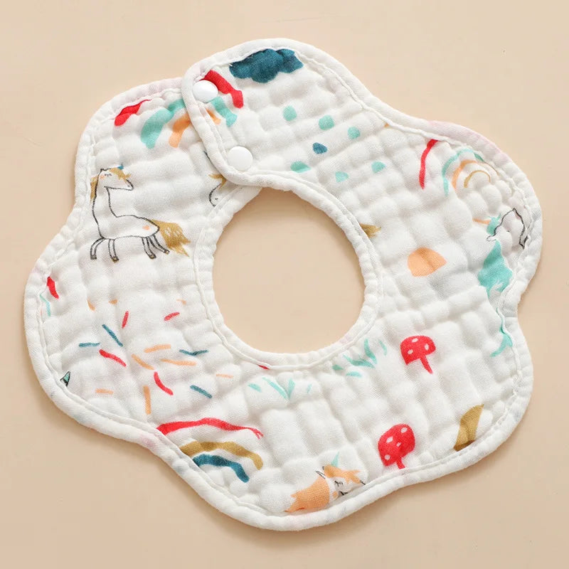 5pcs/batch thickened muslin 30X30cm cotton soft baby towel