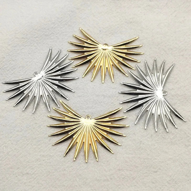 New Arrival!43x32mm50pcs Brass Pendants Copper Feather Charm