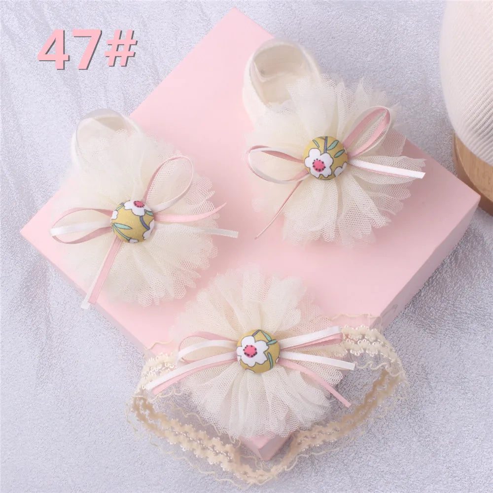 1 Set Cute Gift Bow Flowers Baby Girls