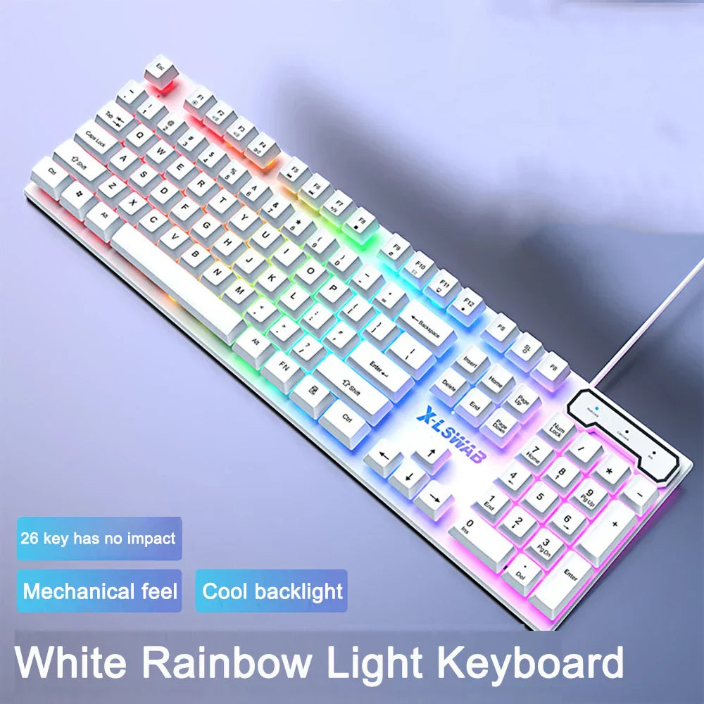 3-piece Set Gaming Keyboard Mouse Headphone Set Wired