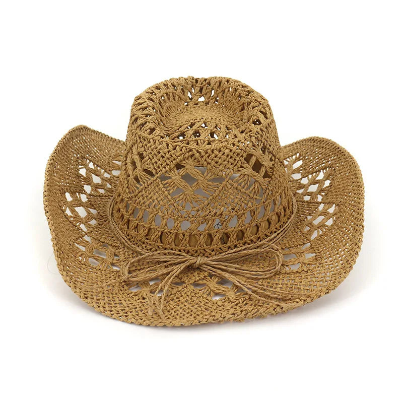 Spring and Summer New Hollow Cowboy Hat Hand-woven