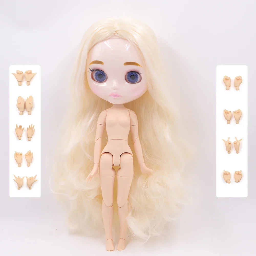 ICY DBS Blyth Doll 1/6 Joint Body 30CM BJD toys Natural shiny face with extra hands AB DIY Fashion Dolls girl gift