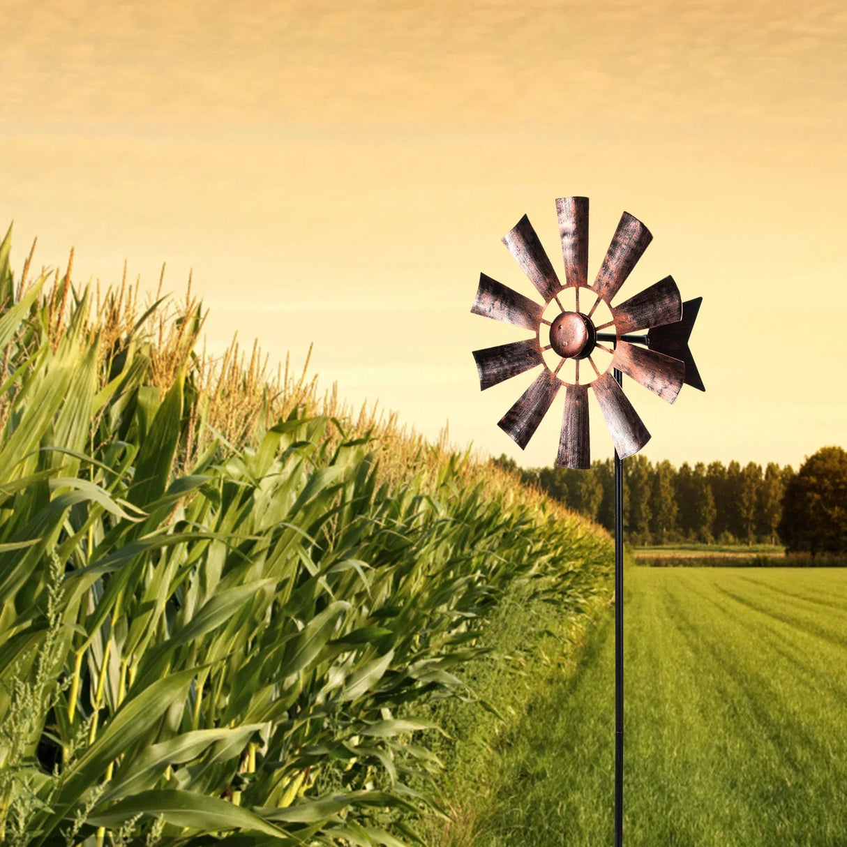Metal Pinwheels Large Outdoor Ornaments Garden Stake Windmill