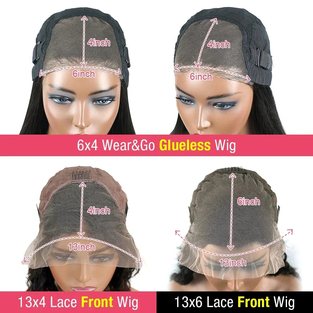 Kinky Straight 13x6 HD Lace Frontal Wig Human
