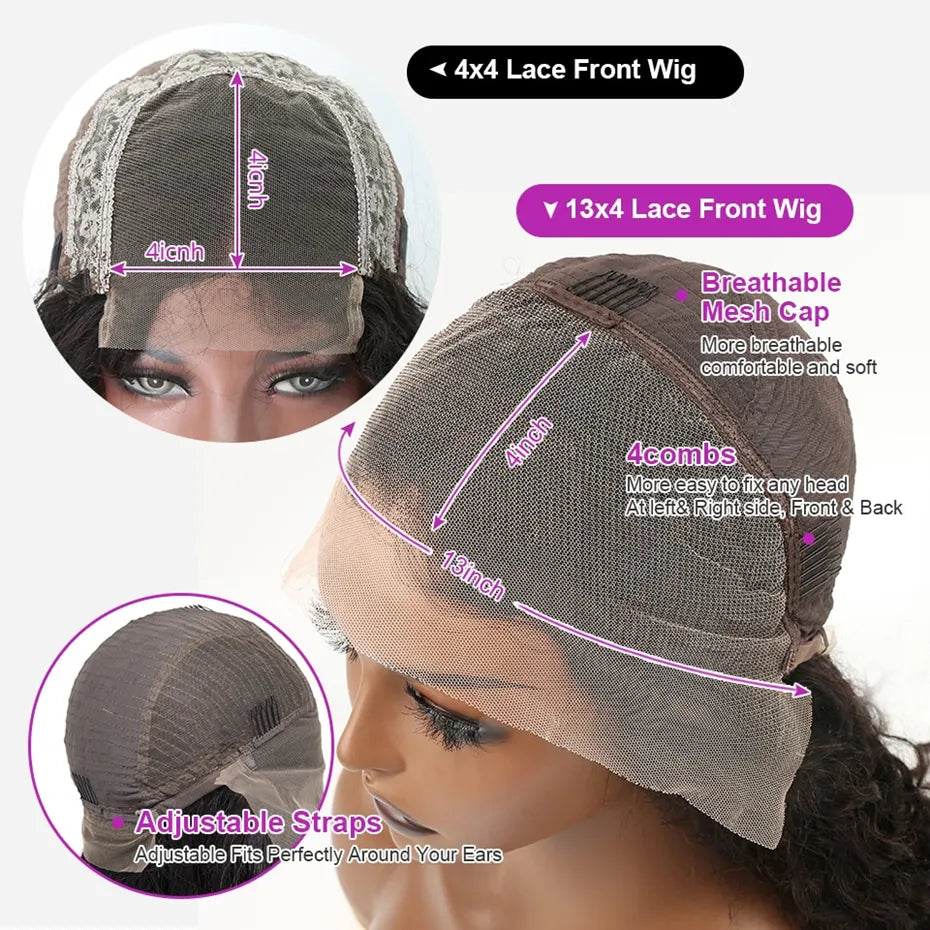 Body Wave Short Bob Wigs 13x4 Lace Front