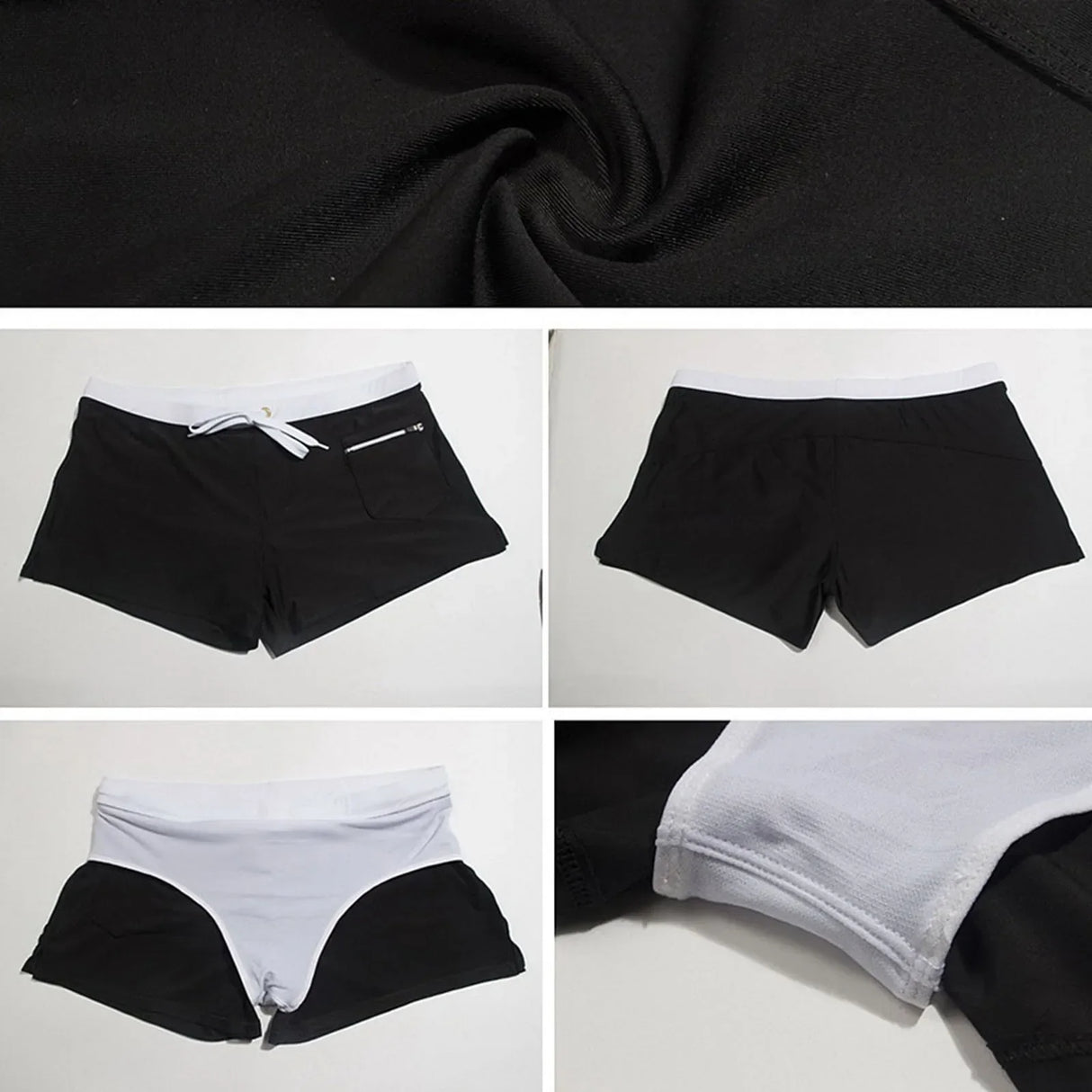 Mens Swim Shorts Swim Trunks Drawstring Mesh Lining