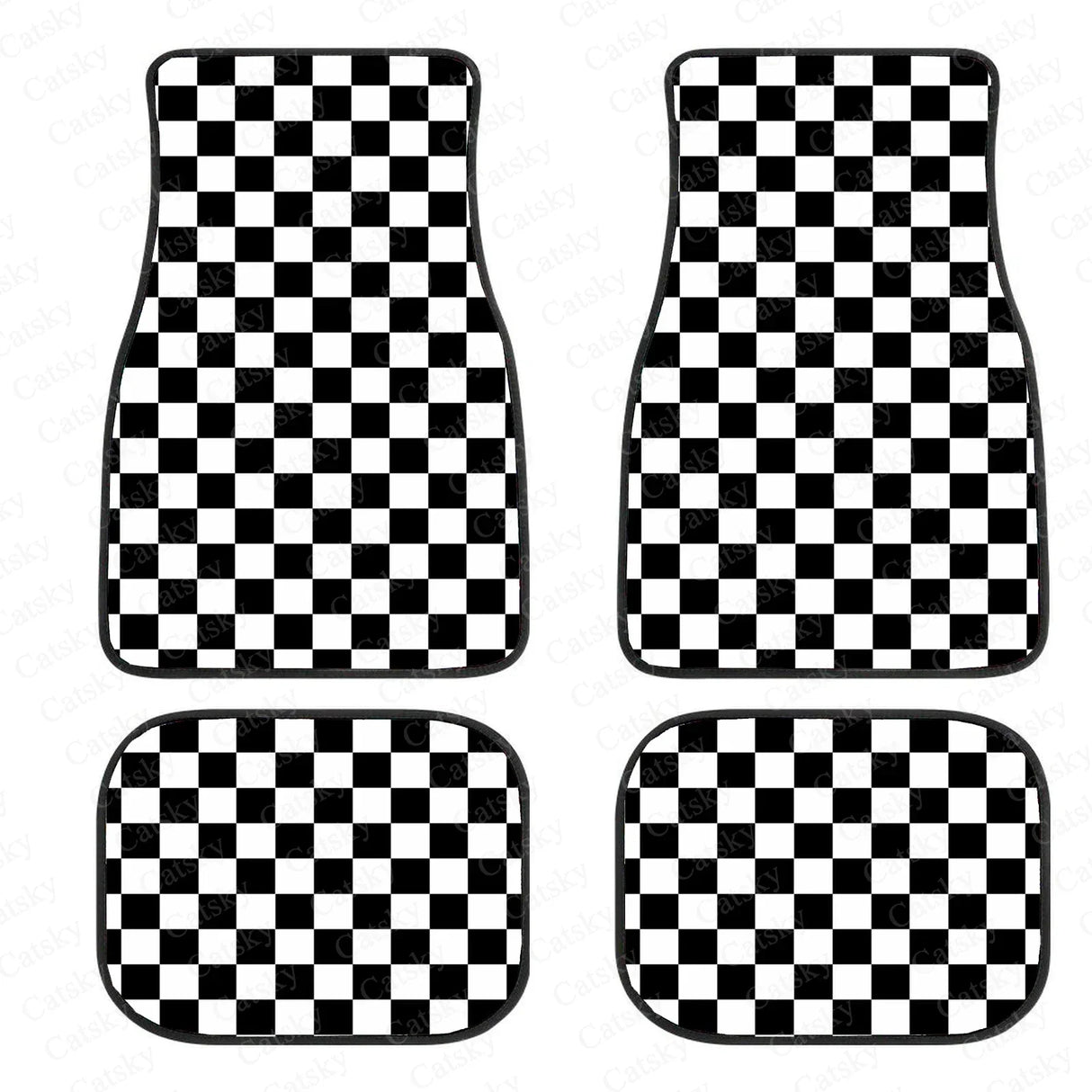 Checkerboard Car Mats Auto Parts Rubber Floor Mats