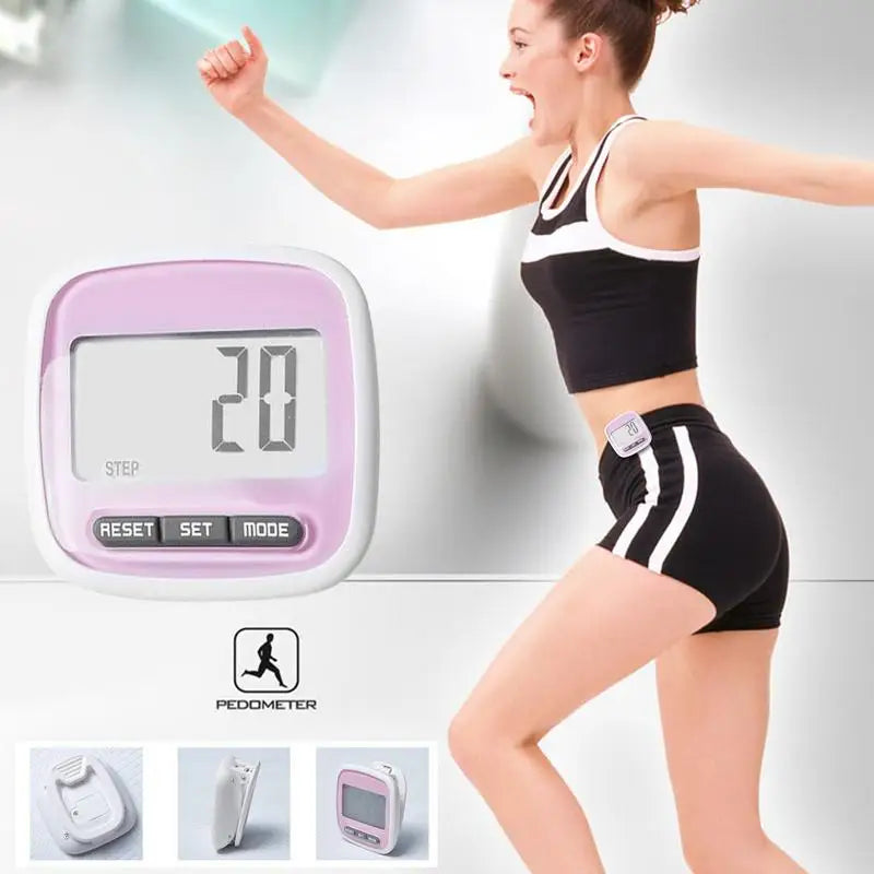 Mini Digital Step Counter Large Screen Smart Electronic