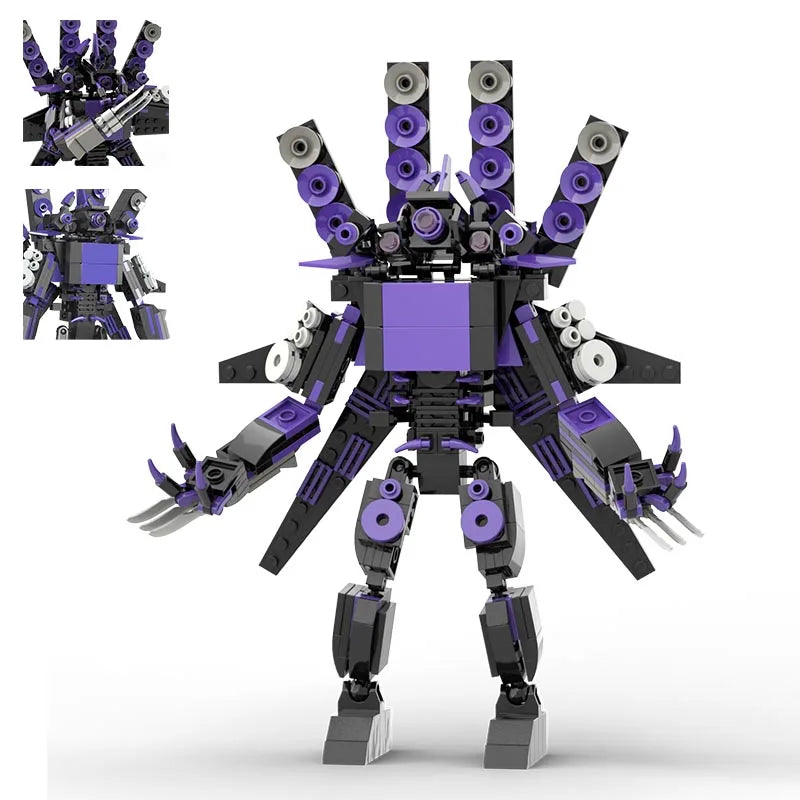 Moc Skibidi Toilet Builing Blocks Titan Clock Man