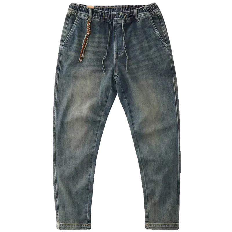 3271# Autumn New Japanese Retro Beaded Denim Jeans
