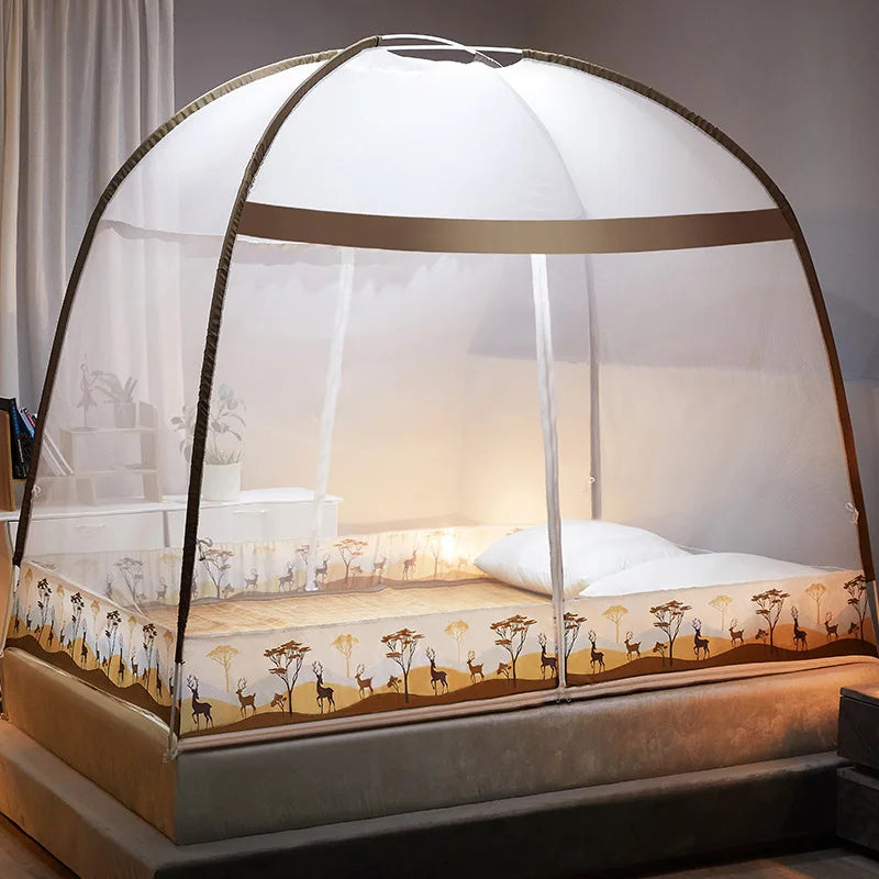 Installation Free Yurt Mosquito Net Household Densified Single