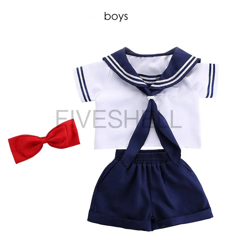 Japanese Anime Navy Sailor Costume Uniform Blue for