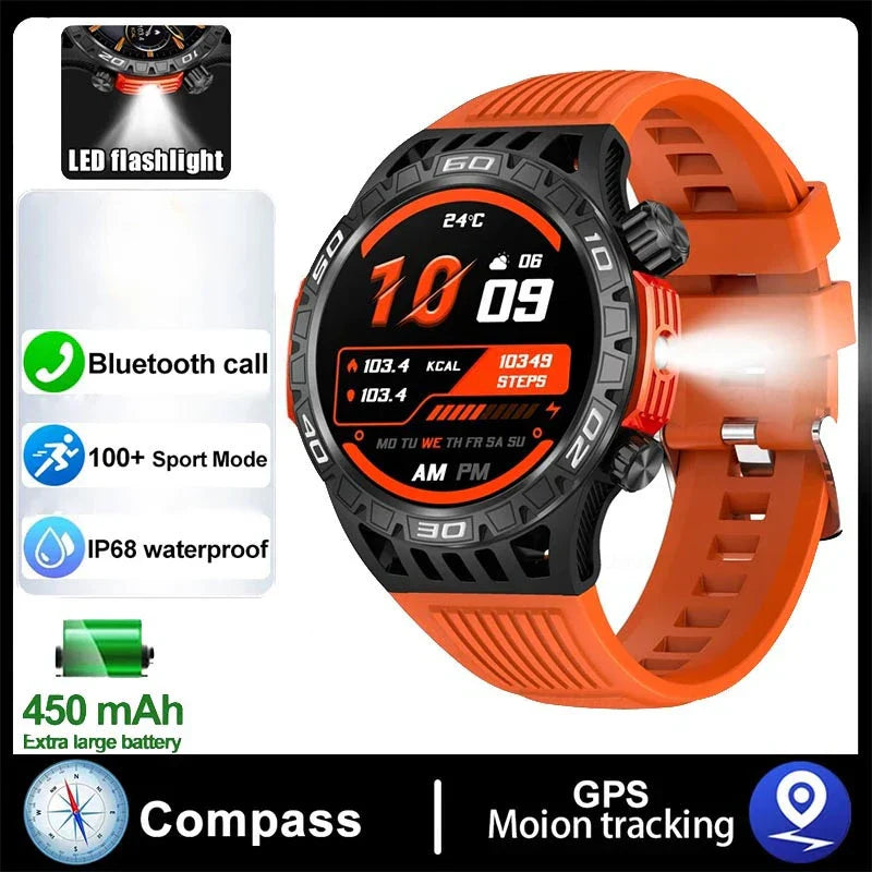 2024 New Smart Watch Men Outdoor Military Sports