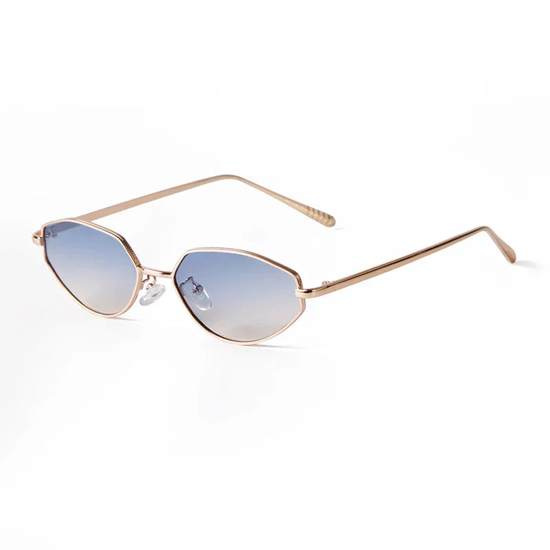 Vintage Unique Brown Cat Eye Sunglasses Women Design