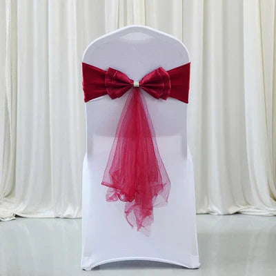 Spandex Lycra Chair Band Back Satin Bow Swag