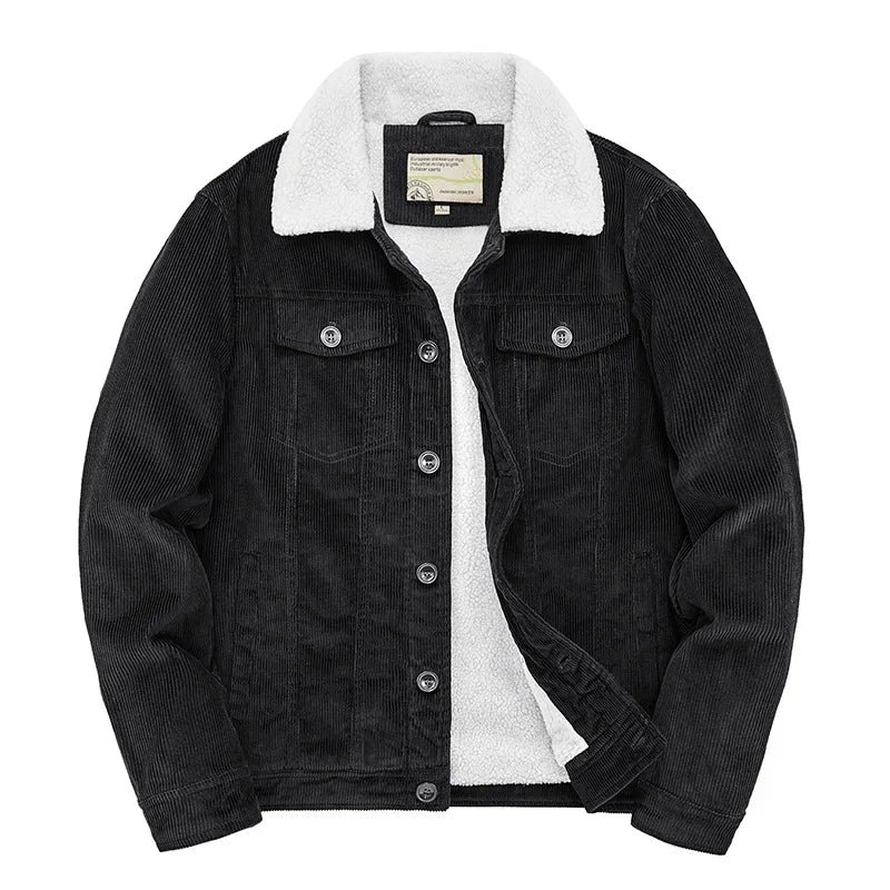 Male Cotton Jackets Padded Warm Loose Parka Coat