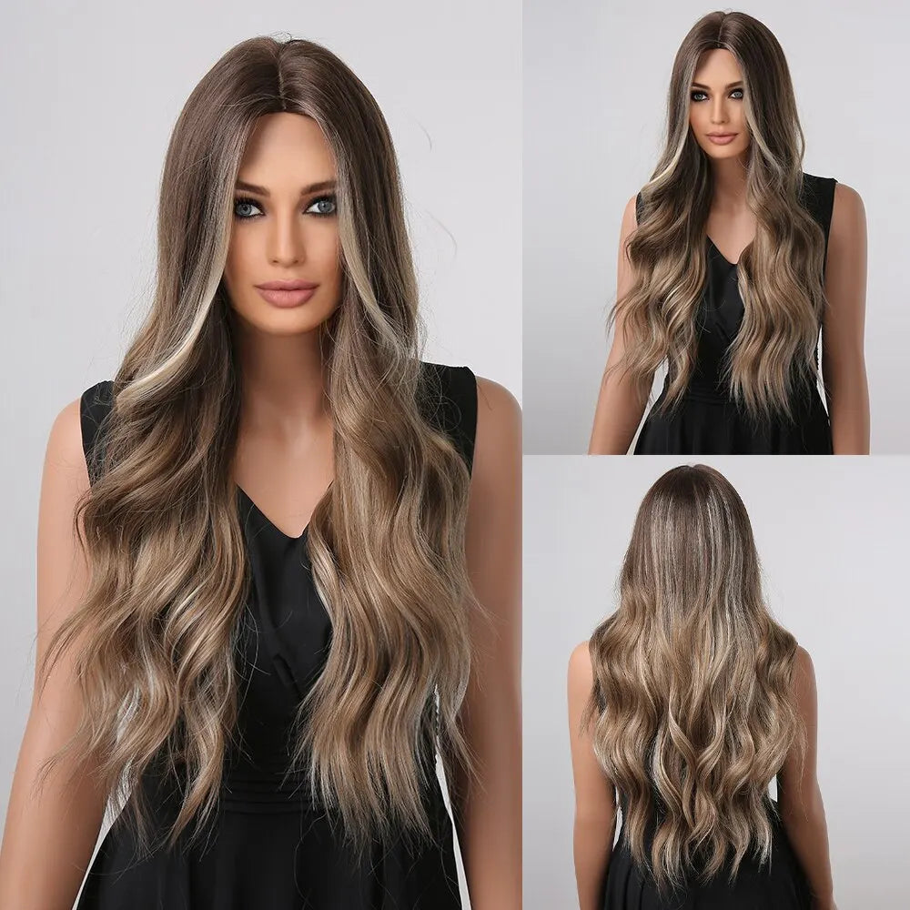 Black Wave Wigs for Women Long Natural Curly