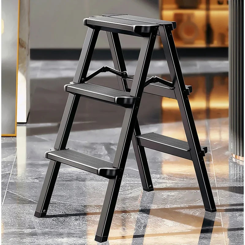 Multifunctional High Stools Kitchen Aluminum Alloy Herringbone Ladder