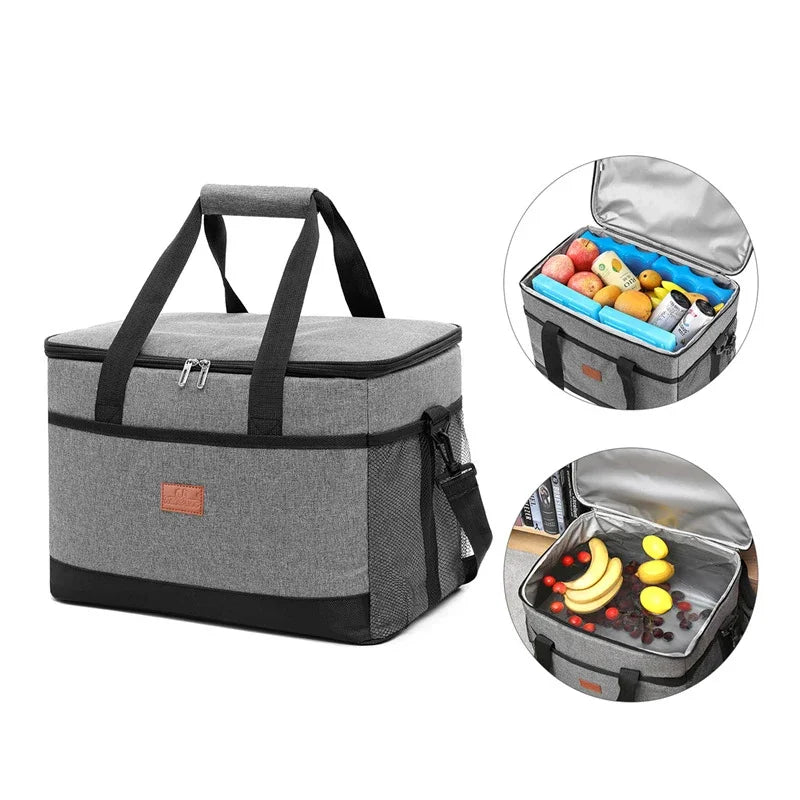 15L/25L Cooler Bag - Insulated Thermal Picnic Lunch Storage for Outdoor Camping