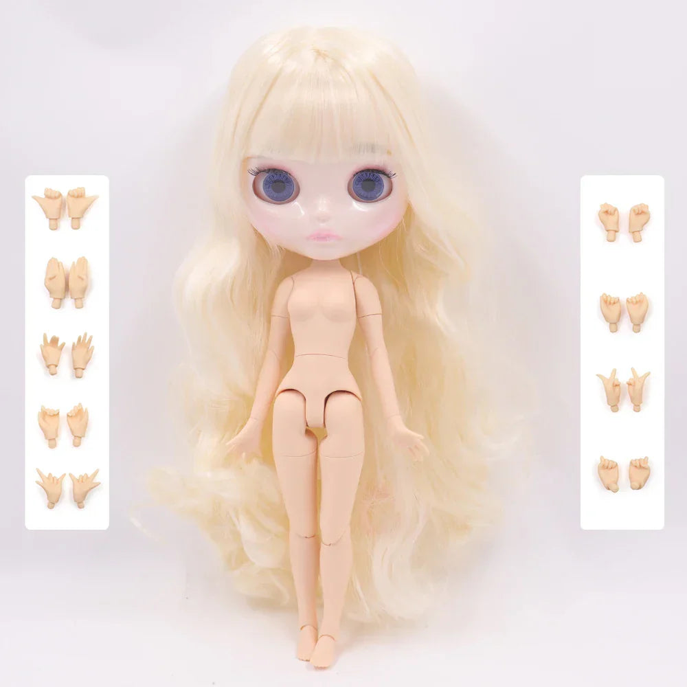 ICY DBS Blyth Doll 1/6 Joint Body 30CM BJD toys Natural shiny face with extra hands AB DIY Fashion Dolls girl gift