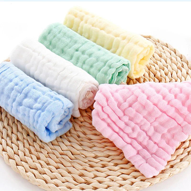 5PCS Baby Bath Towel 100% Cotton 6 Layers
