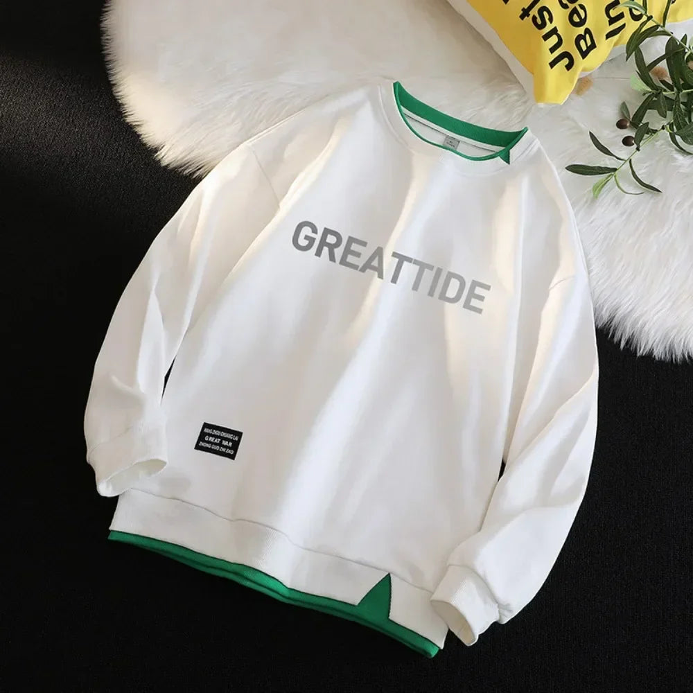 Sweatshirts for Men Round Neck Hip Hop Streetwear