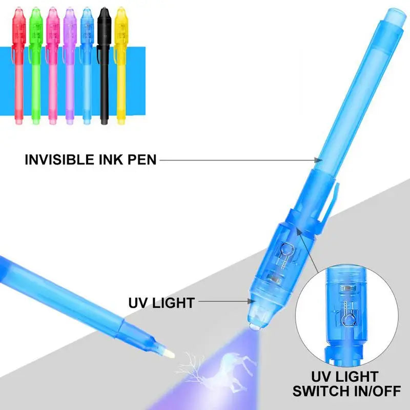 Secret Pen Invisible Spy Disappearing Ink Pen with