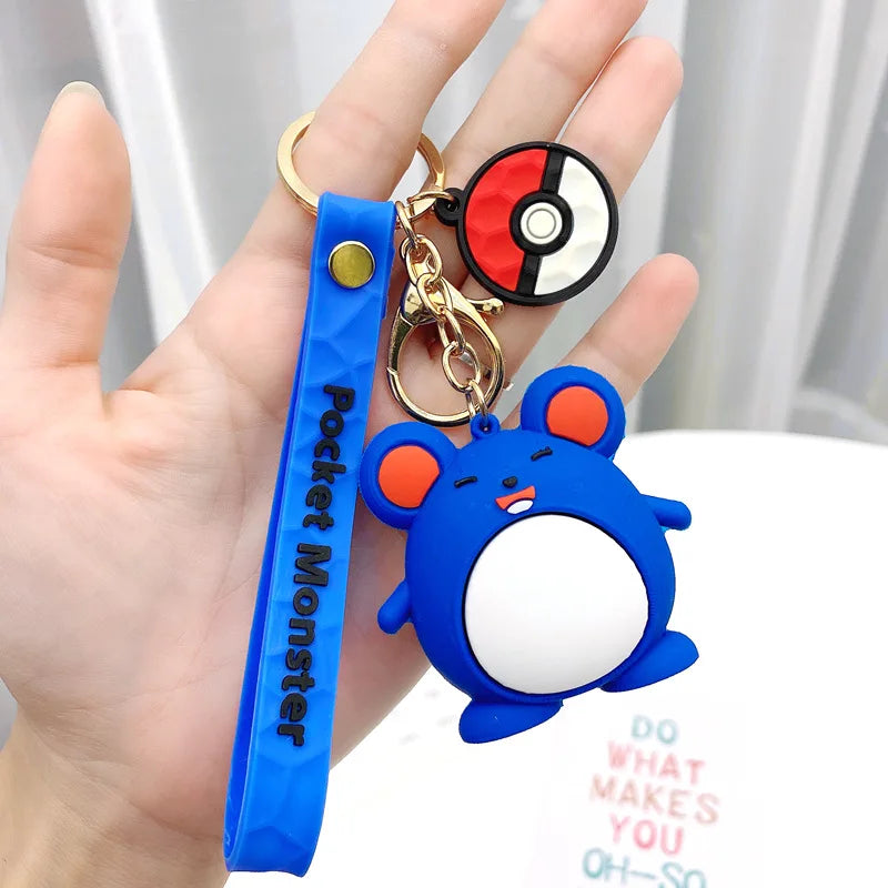 Pokemon Keychain Anime Figures Pikachu Cartoon Key Chain