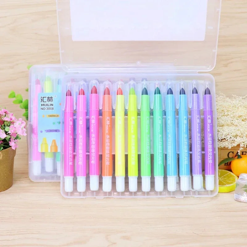 12Colors/set Pastel Gel Dry Highlighters Fragrance Bible Highlighters