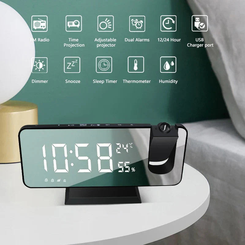 LED Digital Alarm Clock Table Watch Electronic Desktop