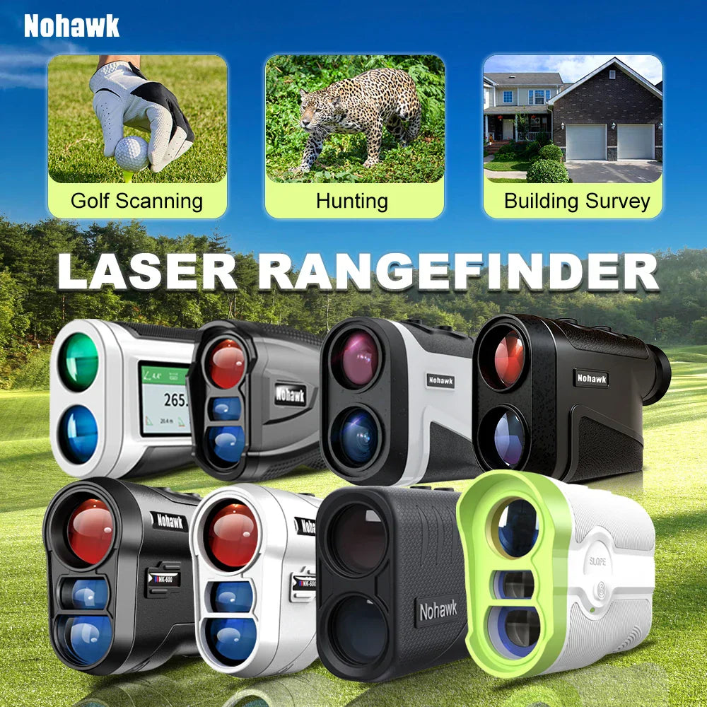 Nohawk Multifunctional Golf Laser Rangefinder Telescope with Flag-Lock