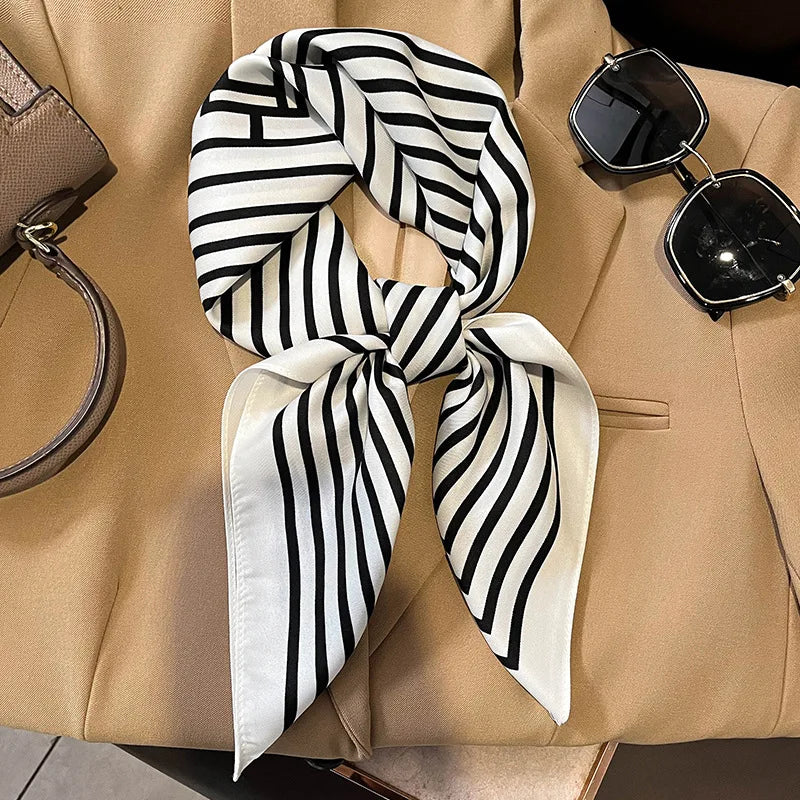 Fashion Scarves for Women Shawl Print Silk Satin