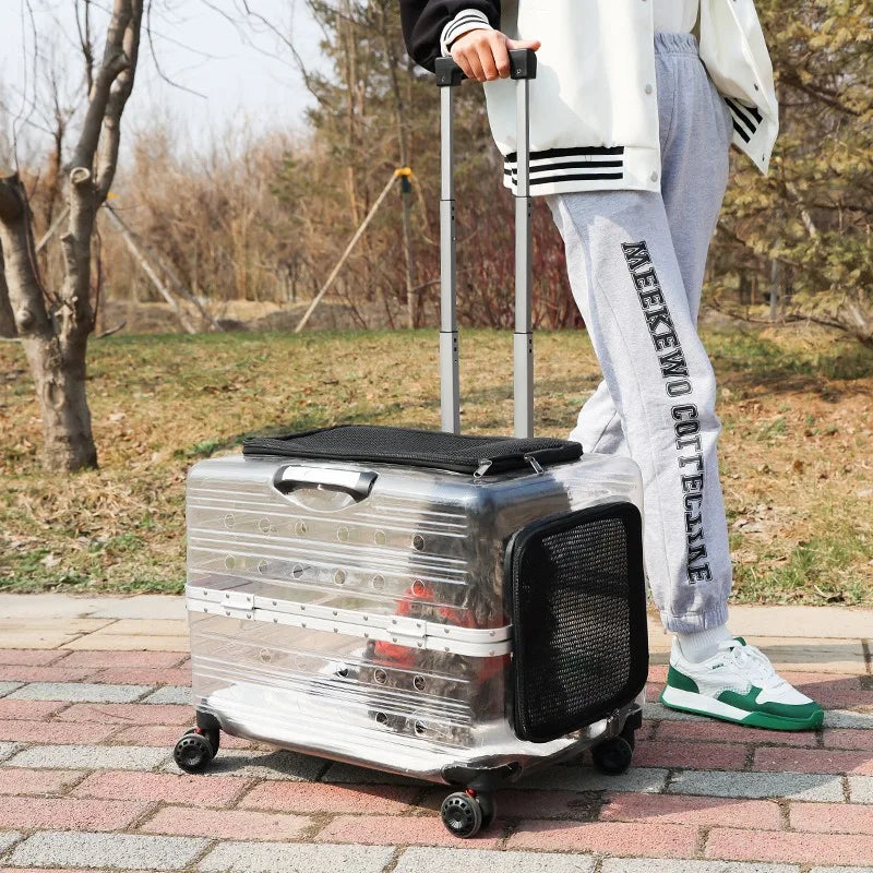 Pet Trolley Bag Case Carrier for Cats Expands