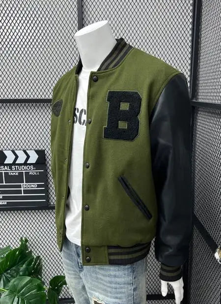 American High Street Thick Baseball Jacket for Men
