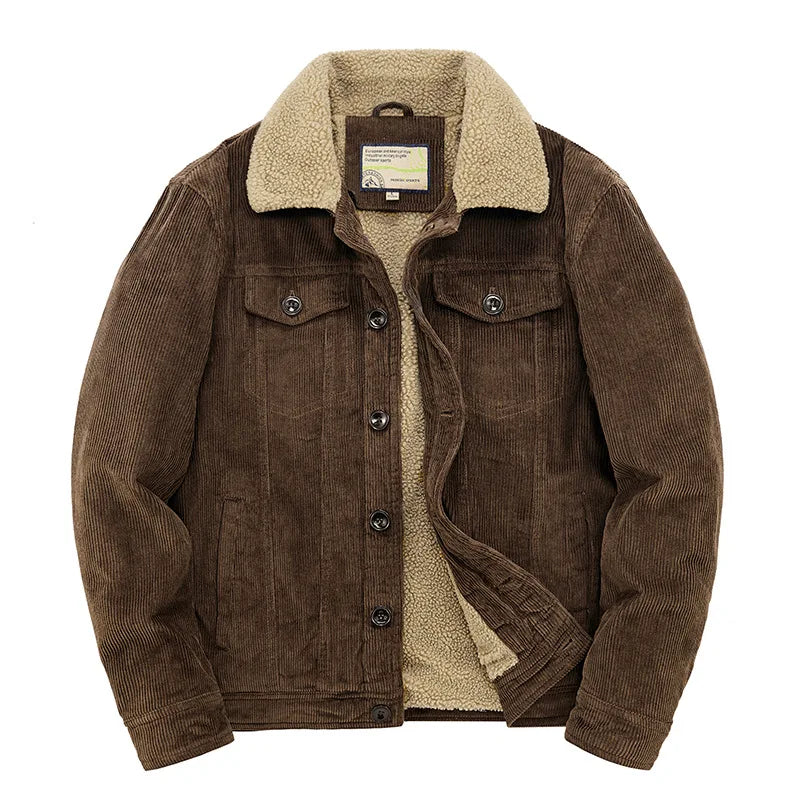 Male Cotton Jackets Padded Warm Loose Parka Coat