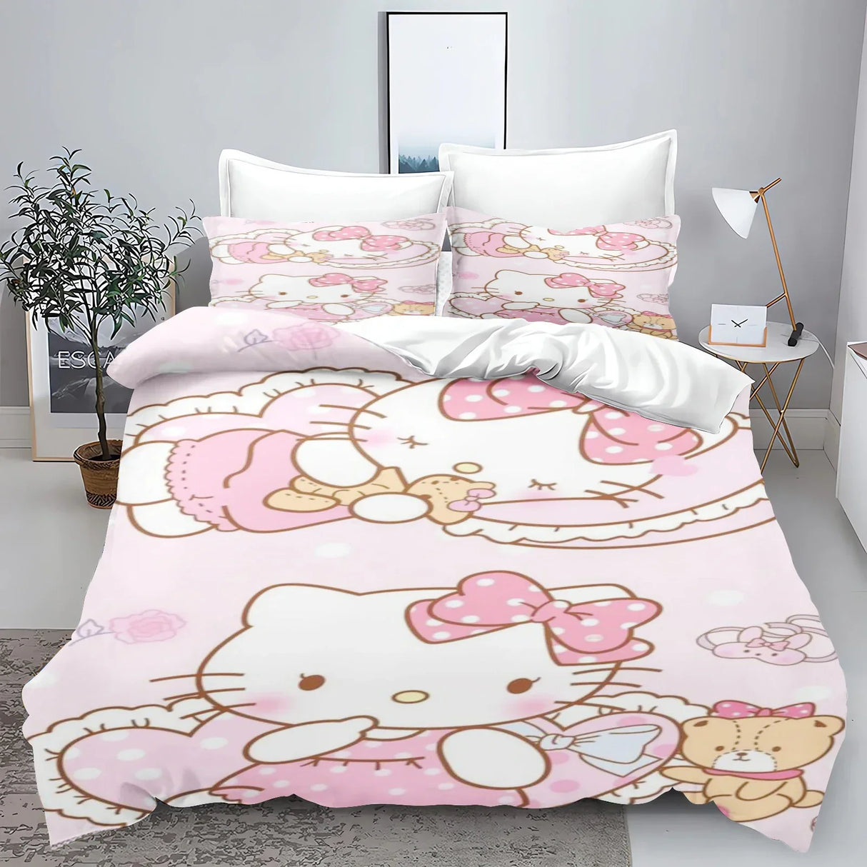 Hello Kitty With Pillowcase Bedding Set Duvet Cover
