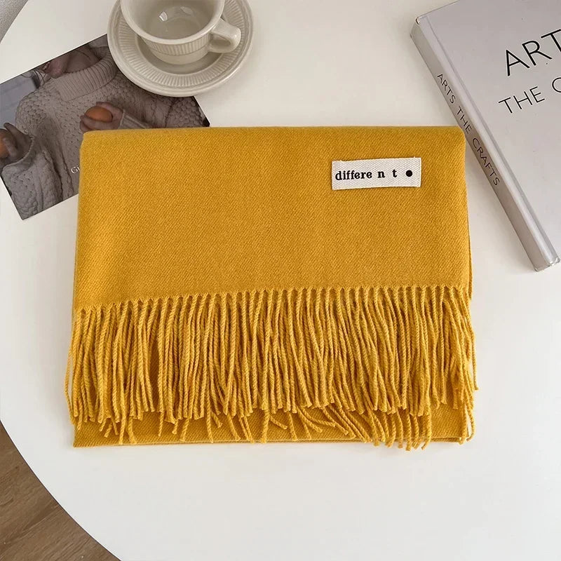 Luxury Brand Wool Scarf For Women Men Solid