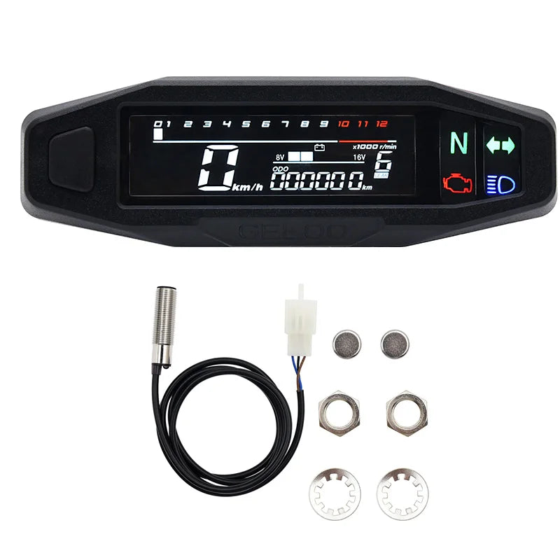 2021 Universal Moto RPM Tachometer & Speedometer Set for Motorcycles
