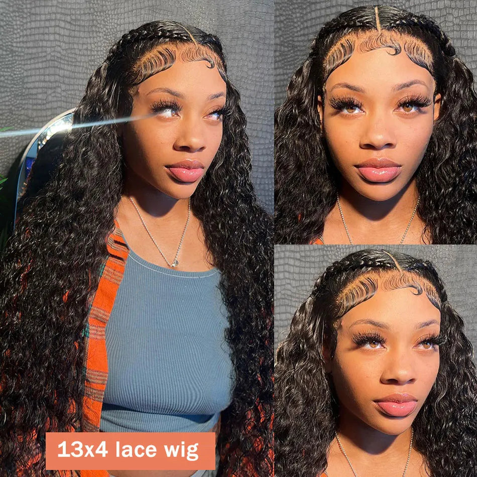 40 Inch Curly Lace Front Human Hair Wigs
