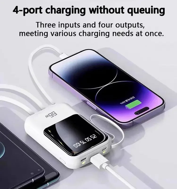 50000mAh Mobile Power Supply With BuiltIn Cable 66W