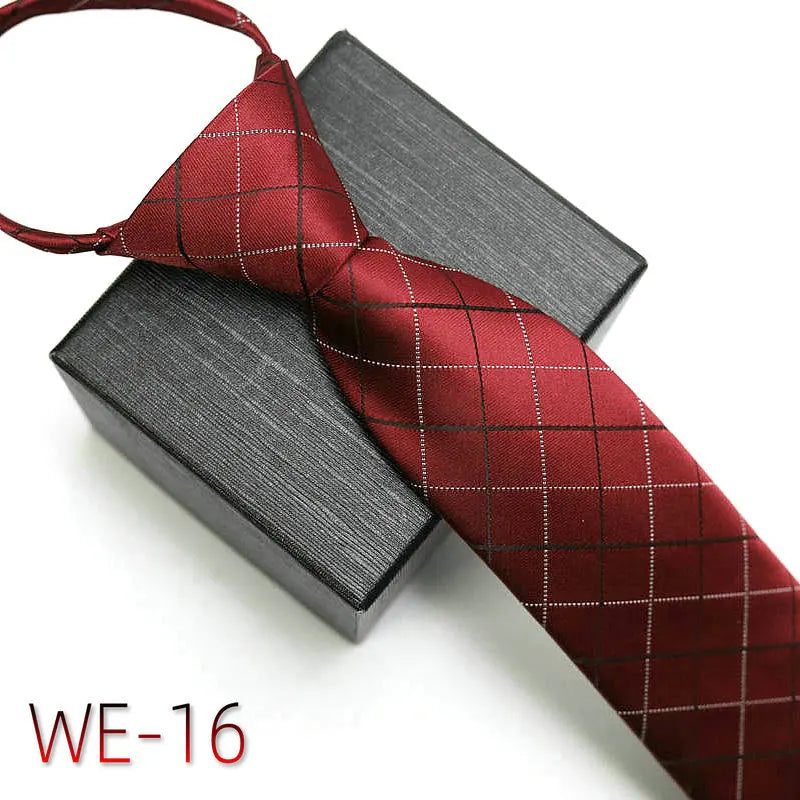 New Suit Business Zipper Tie for Man 48*7cm
