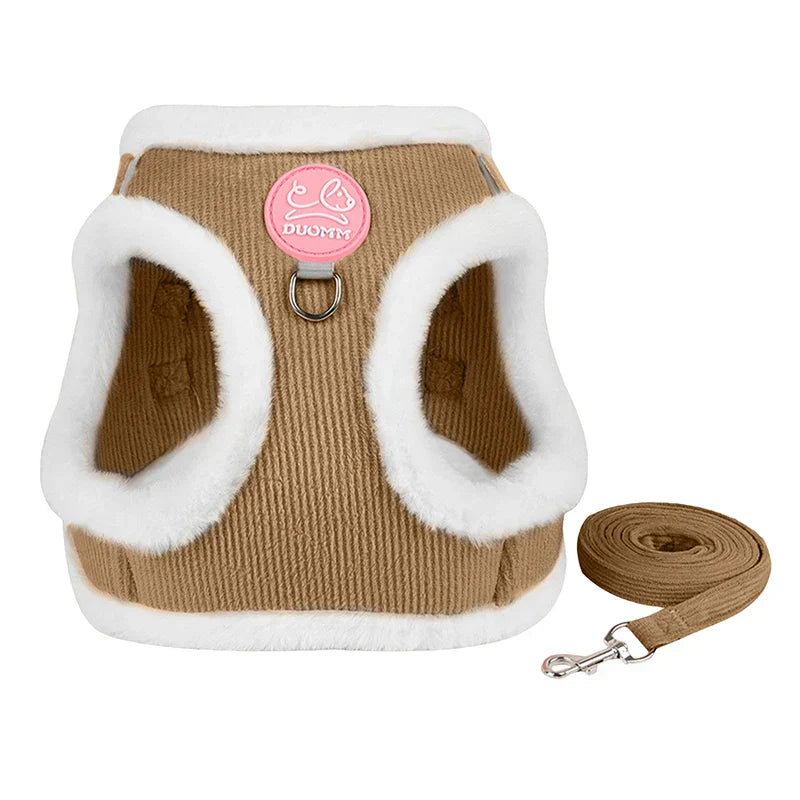 Winter Pet Vest Cute Cat Towing Rope Comfortable