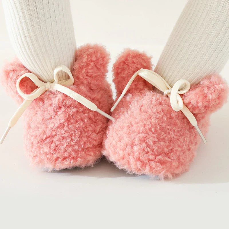 Toddler First Walker Socks Solid Color Tethered Leg