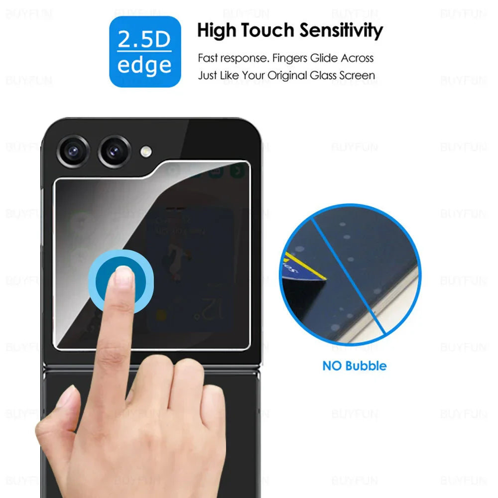 For Samsung Galaxy Z Flip5 Privacy Back Glass