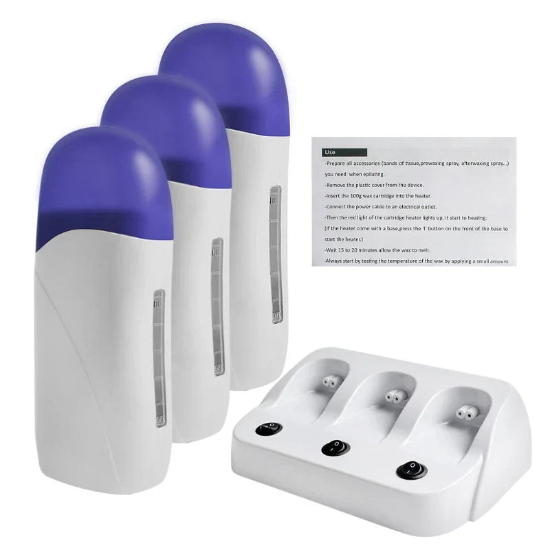 D0AB Portable Hot Wax Depilatory Roller Warmer Hair