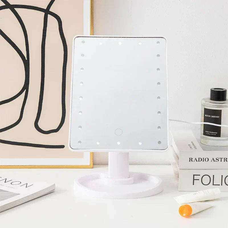 1pc-LED desktop night light makeup mirror desktop 360